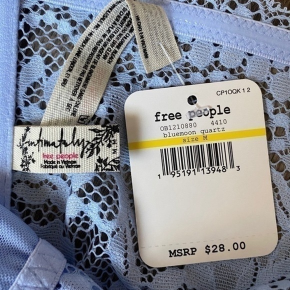 Free People Lacey Looks Bandeau In Blue Size Medium - Picture 8 of 15